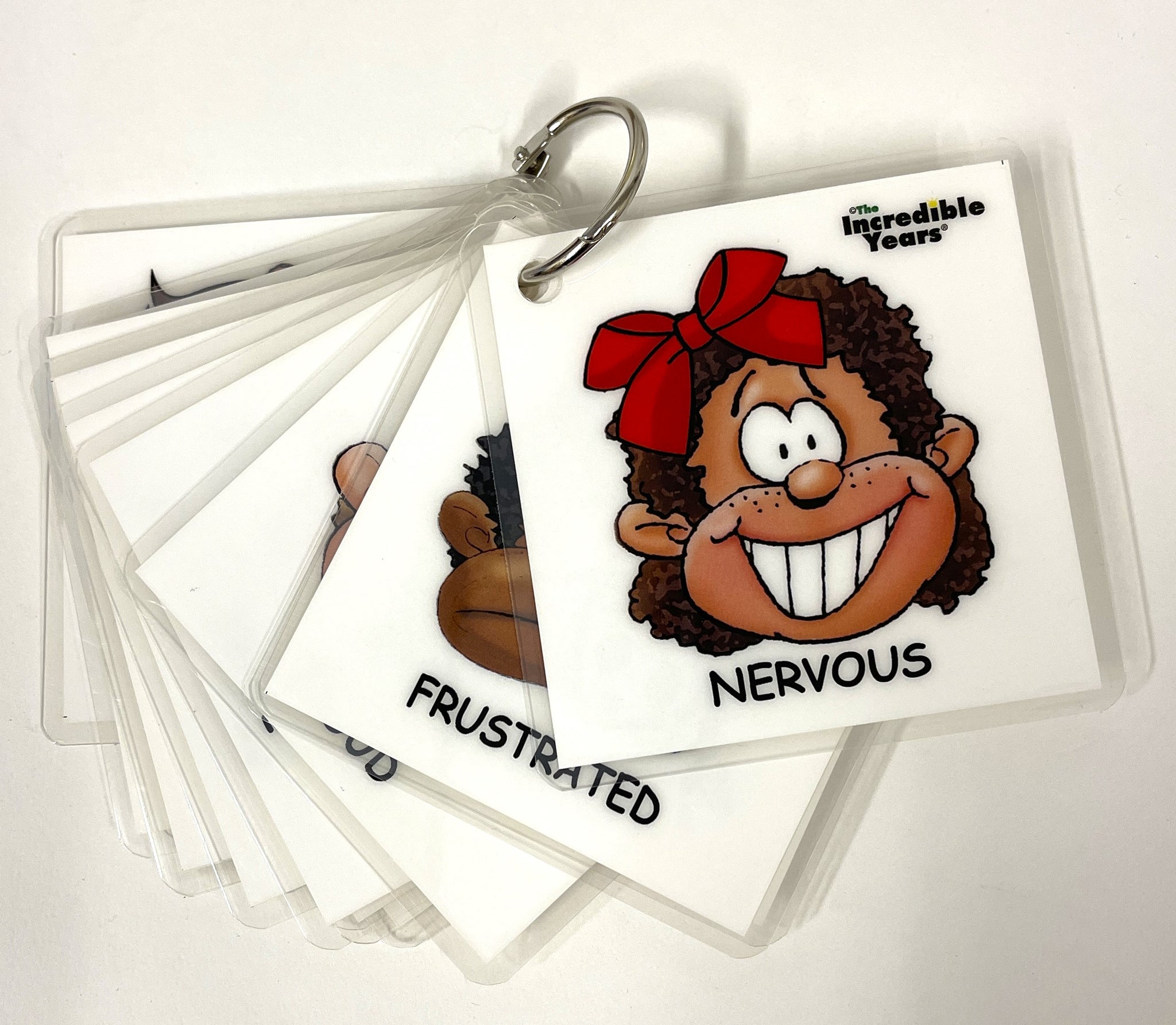 Small Key Ring Cue Cards: Feeling Faces - The Incredible Years