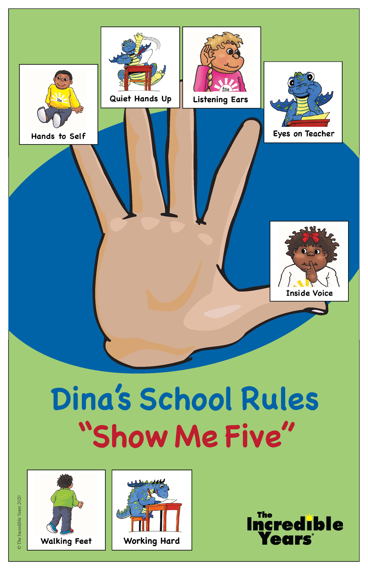 
              Poster – School Rules “Show Me Five”
